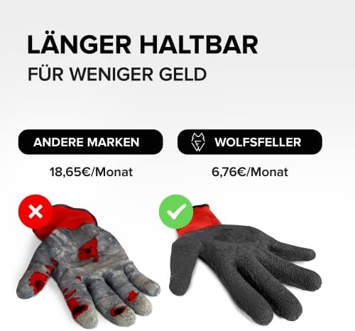 Robuste und komfortable Arbeitshandschuhe Herren Gr 10 - Gartenhandschuhe Herren - Mechaniker Handschuhe mit Latex Besch