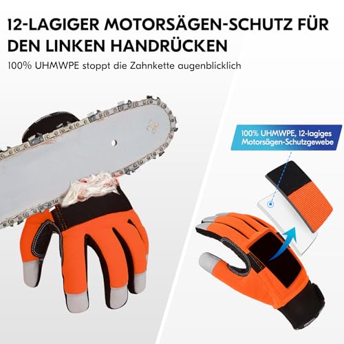 Vgo... Handschuhe EN381-7 Klass 1 20 m/s Anti-Schneidenferigkeit Ziegenleder und PVC GA8912 Vgo... Cut Protection High A