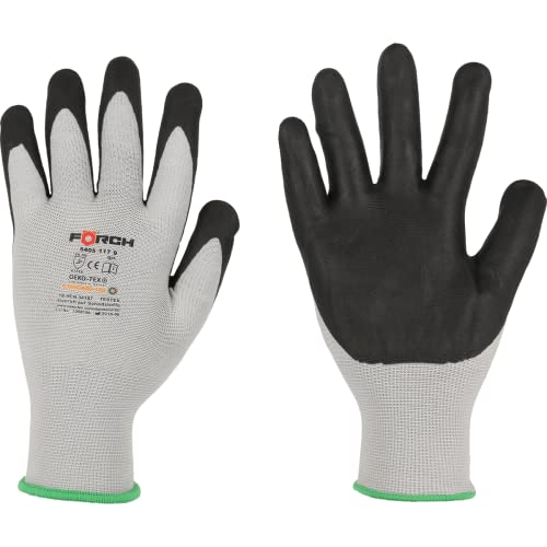 Förch FEINSTRICKHANDSCHUHE DUO GRIP MECHANIKERHANDSCHUH FÜR MECHANISCHESPERSONAL IN DER AUTOBAUINDUSTRIE GR.9 L (12, Lar